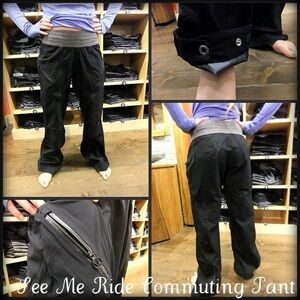 Lululemon see me ride commuting pant size 10 black